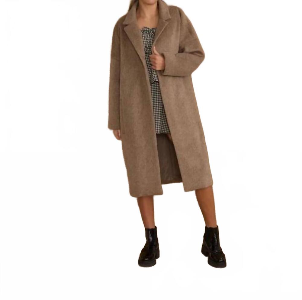 NEW RYLEE + CRU girls presley longline jacket in camel